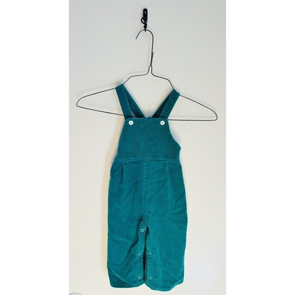 Toddletime Other - Vintage JCPenny Toddletime Corduroy Green Unisex Jumpsuit 6-9 Months